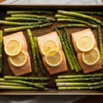 15-minute sheet-pan salmon with asparagus and lemon
