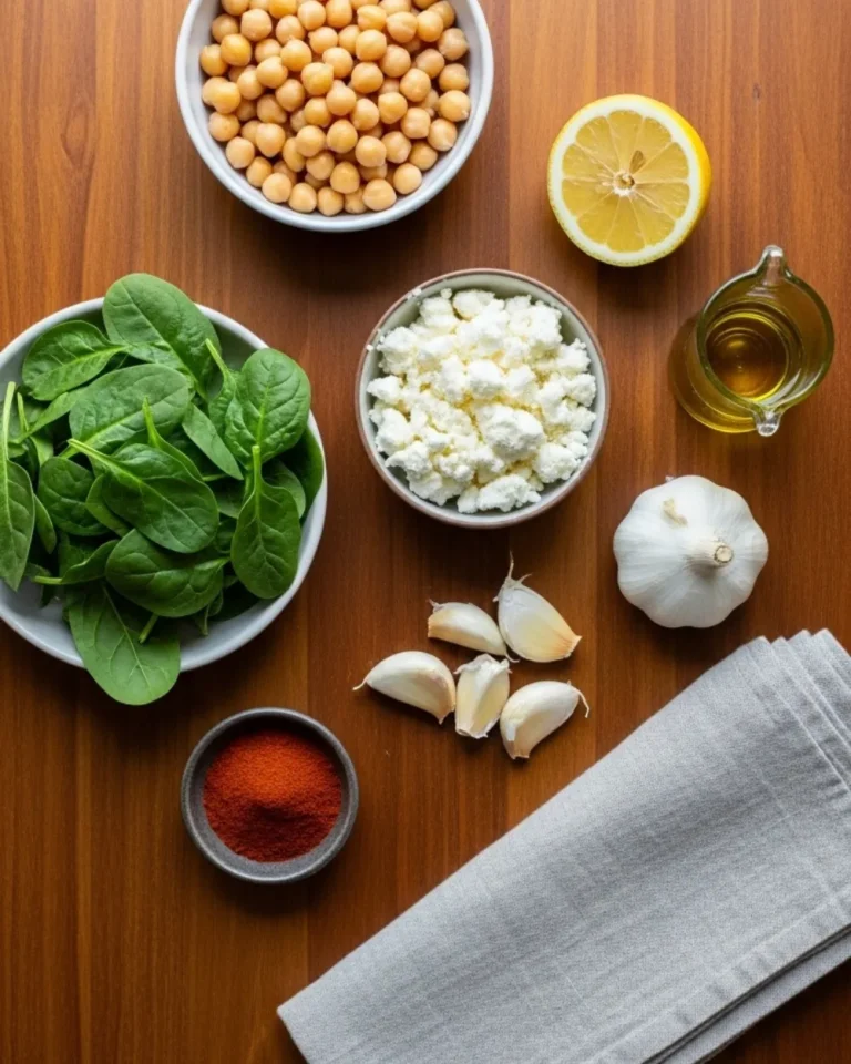 smoky-chickpeas-spinach-feta-ingredients ingredients for one-pan smoky chickpeas with spinach and feta