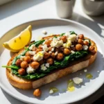 Simple Smoky Chickpeas with Spinach & Feta – 15 Minutes, So Good 2 smoky chickpeas with spinach and feta on toast, 15-minute one-pan dinner