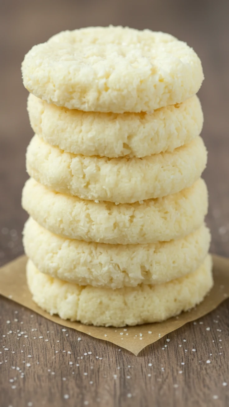 close up of chewy coconut cookies