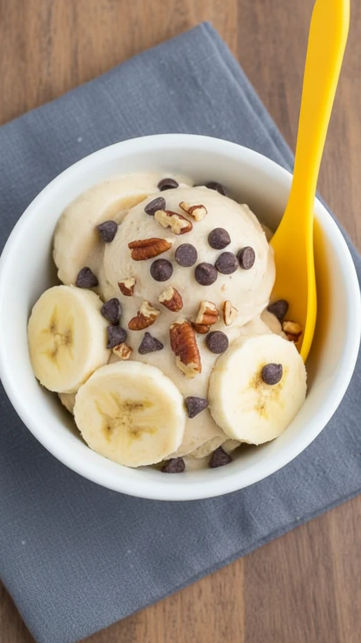 blended banana nice cream texture