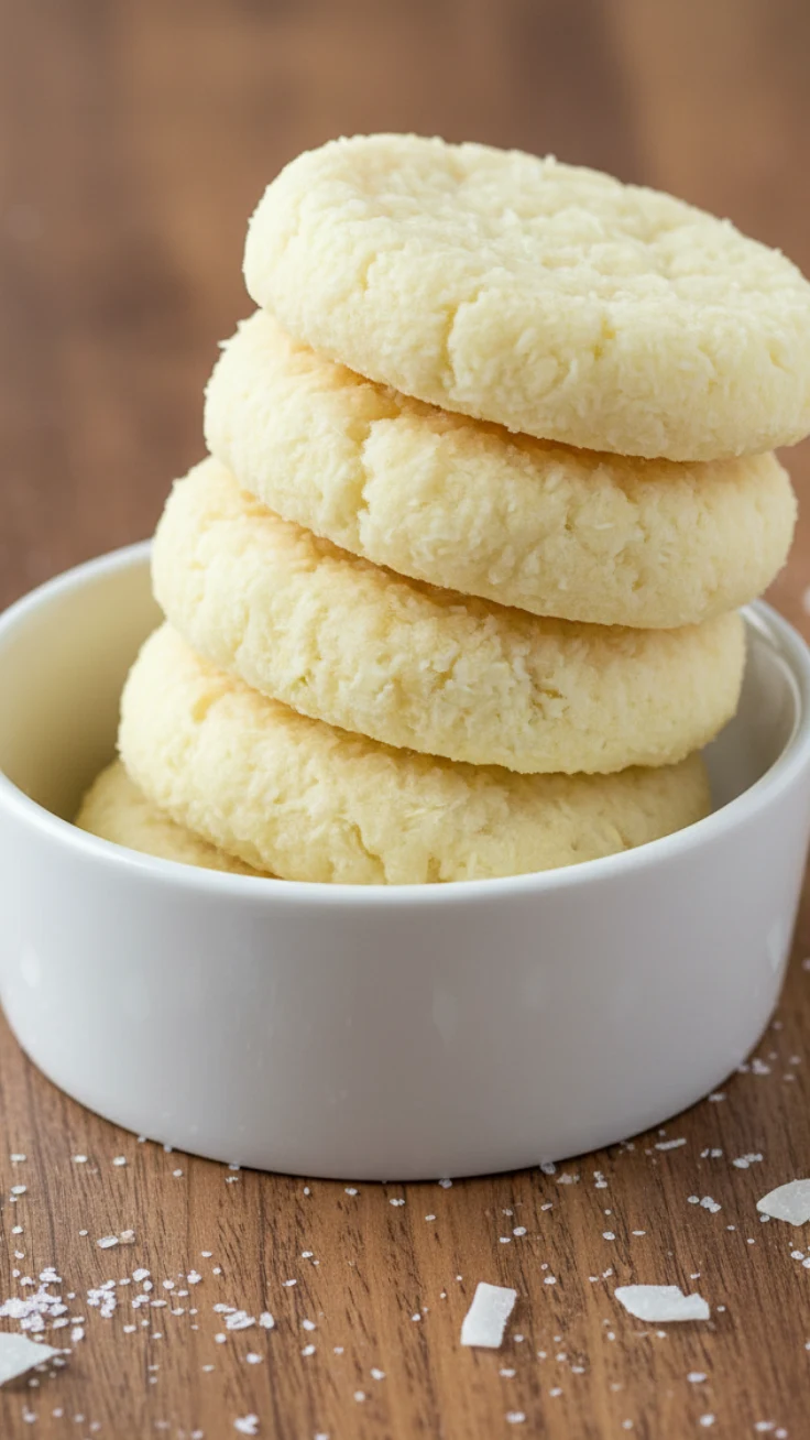 coconut cookies served on plate