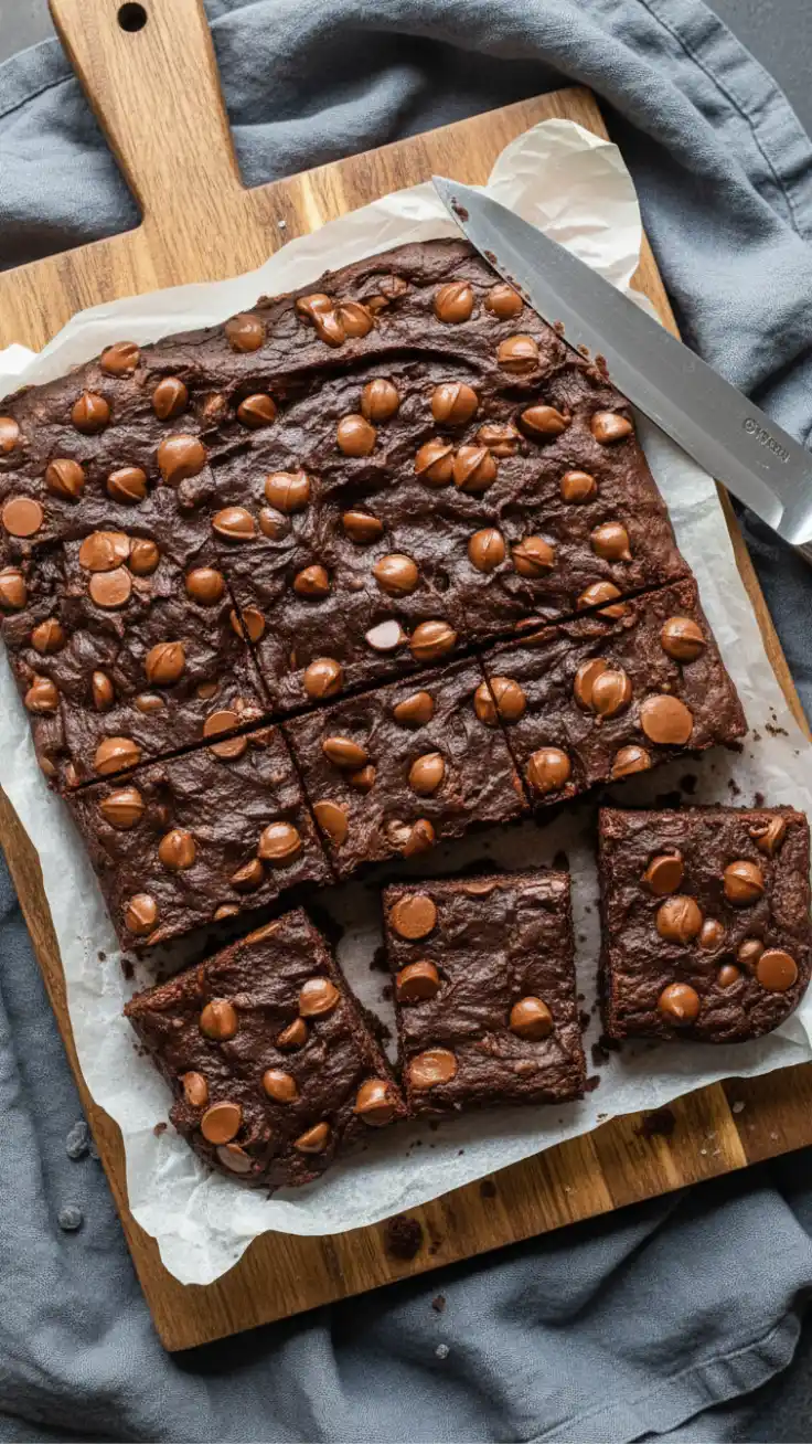 Easy blender brownies with fudgy centers