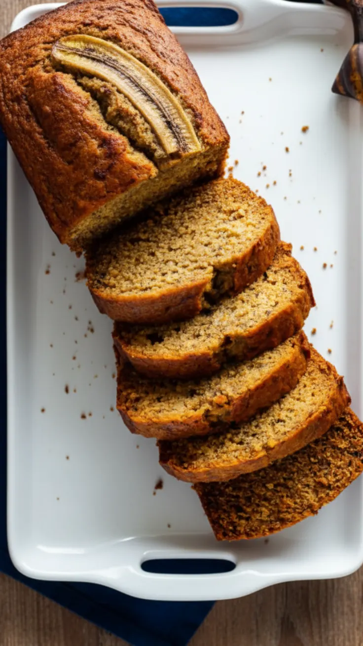healthy banana bread served on plate