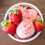 homemade strawberry banana sorbet