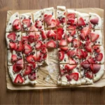Close up of strawberry yogurt bark pieces