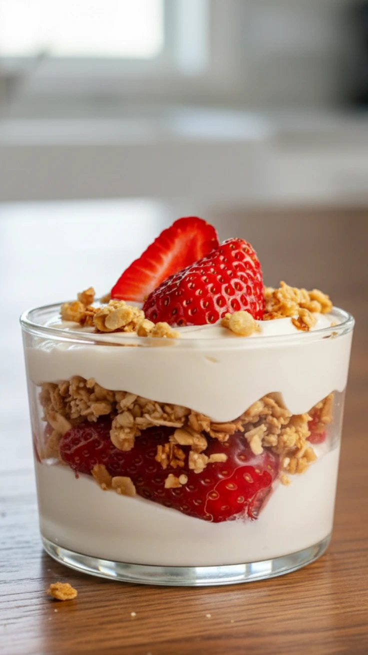 strawberry yogurt parfait hero