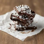 close up of chocolate coconut bark texture