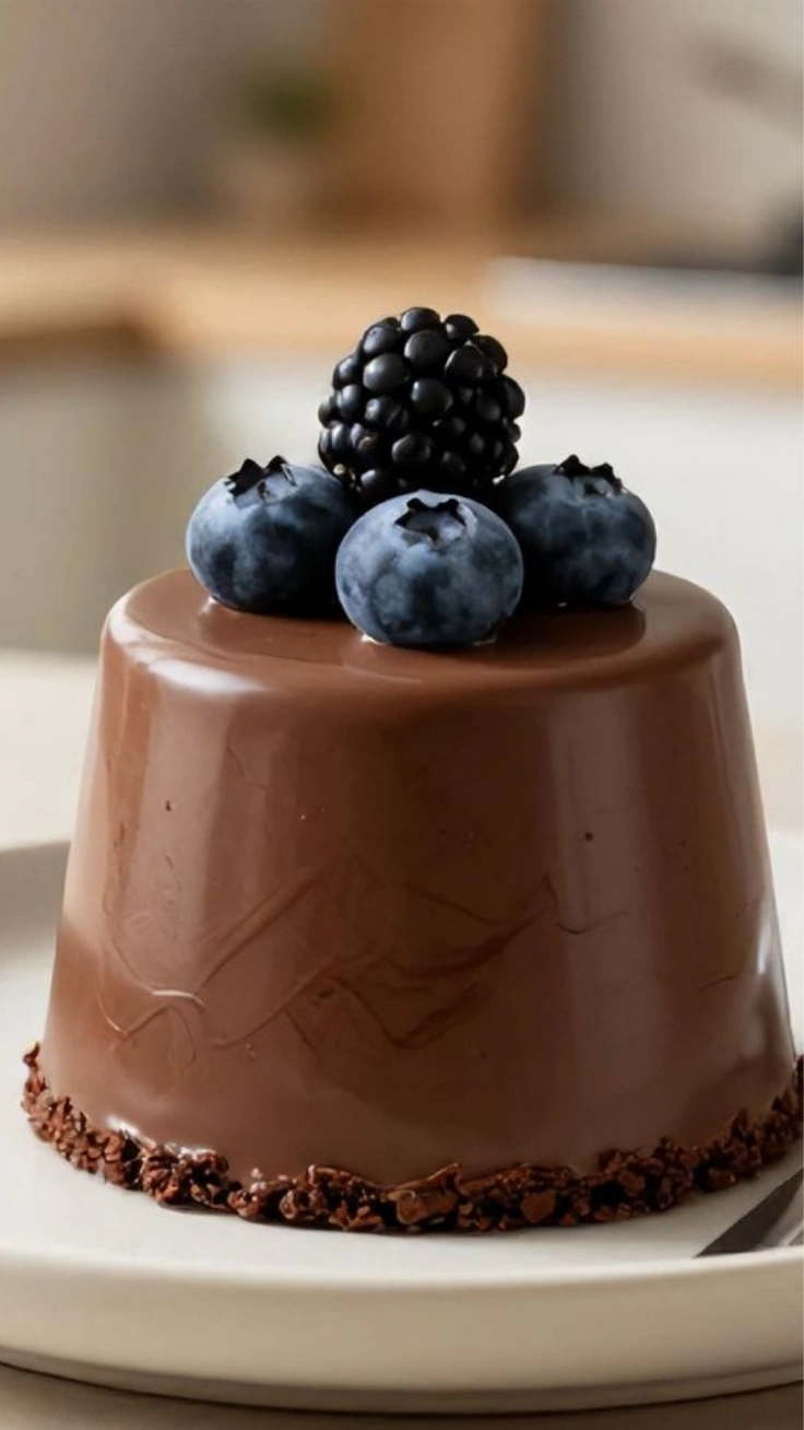 Chocolate skyr dessert cups with rich cocoa texture