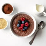 Healthy Chocolate Millet Breakfast Porridge 2 Creamy chocolate millet porridge texture