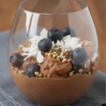 Creamy chocolate ricotta mousse texture