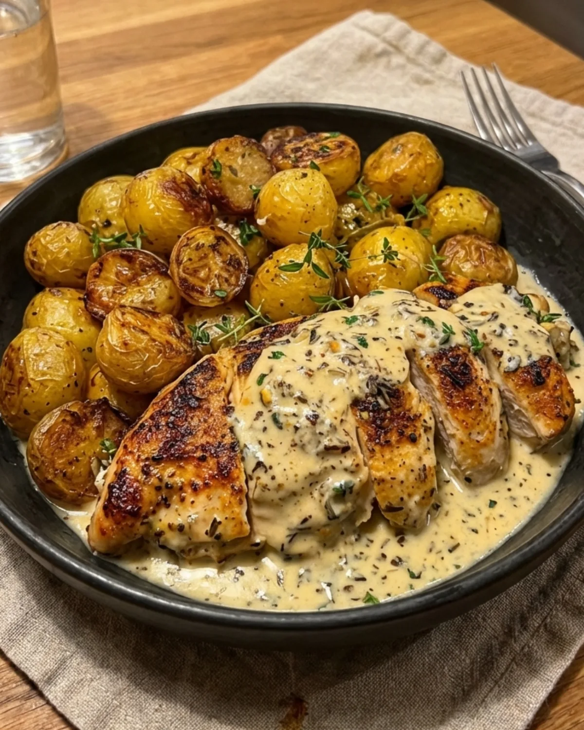 one pan creamy chicken and potatoes