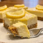 creamy lemon cheesecake bars squares