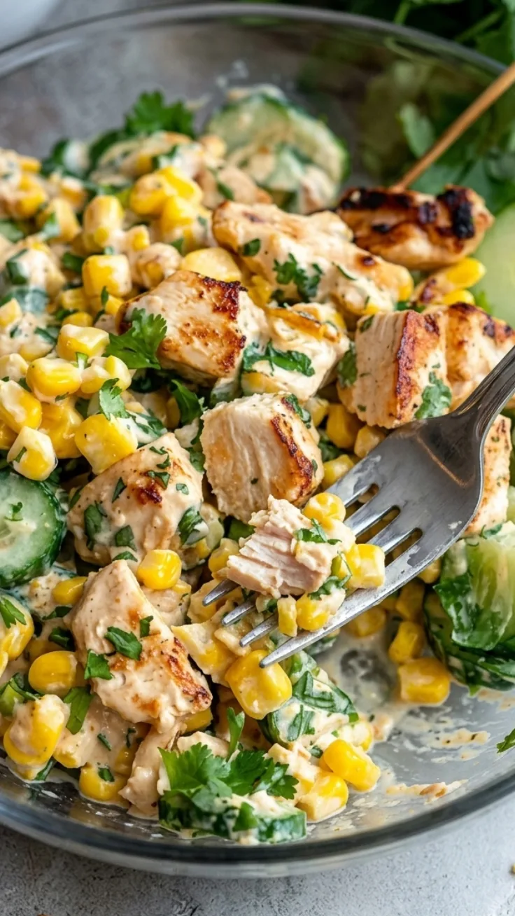 street corn chicken salad hero